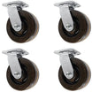 4" x 2" Phenolic Swivel Caster Set 4 Pack – 2400 lb | CasterHQ