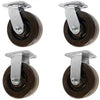 6" X 2" High Temperature Phenolic Wheel | 2 Swivel & 2 Rigid | 3,600 lbs Capacity Per Set of 4 CasterHQ