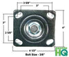 6" X 2" High Temperature Phenolic Wheel | 2 Swivel w/Brakes & 2 Rigid | 3,600 lbs Capacity Per Set of 4 CasterHQ