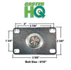 3" X 1-1/4" GRAY THERMO RUBBER CASTER SET OF 4 (NON MARKING) WHEEL - 800 LBS CAPACITY CasterHQ