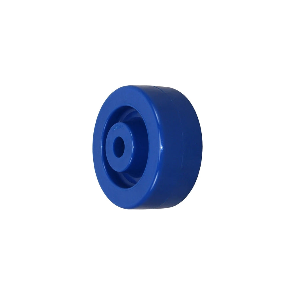 3" X 1-1/4" BLUE SOLID POLYURETHANE (NON MARKING) WHEEL - 300 LBS CAPACITY CasterHQ