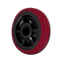 4" x 2" RED POLYURETHANE ON BLACK POLYOLEFIN CORE - 600 lbs Capacity CasterHQ