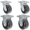 4" x 2" |  2 Swivel Casters & 2 Rigid Set of 4 | Phenolic Wheel | 3,200 Lbs Capacity CasterHQ