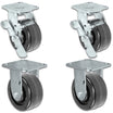 5" x 2" Phenolic Wheel Swivel & Rigid Caster Set – 3,200 lb | CasterHQ