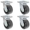 4 Inch x 2 Inch Swivel Caster Set - 4 Pack | 3200 lbs Total Capacity | Phenolic Wheel Heavy Duty CasterHQ