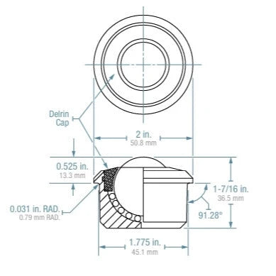 1-3/16" Carbon Steel Ball Transfer Unit Hudson Bearings