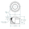 1-3/16" Stainless Steel Heavy Duty Ball Transfer Unit Hudson Bearings