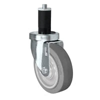 5" X 1-1/4" Swivel Caster | Gray Thermo Plastic Rubber Wheel | 1-3/16" Expanding Stem | 250 Lbs Capacity CasterHQ