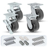 High-Capacity 5" x 2" Swivel Caster Set with Brakes | Durable Phenolic Wheels | 3,200 Lbs Load Capacity | NSF & RoHS Compliant CasterHQ