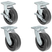 6" x 2" Phenolic Swivel Caster Set with Brake – 3600 lb | CasterHQ