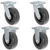6 Inch x 2 Inch Caster Set - 4 Pack | 3600 lbs Total Capacity | 2 Swivel 2 Rigid Phenolic Wheel CasterHQ