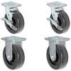 6" x 2" |  2 Swivel Casters with Brakes & 2 Rigid Set of 4 | Phenolic Wheel | 3,600 Lbs Capacity CasterHQ