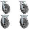 8" x 2" |  2 Swivel Casters & 2 Rigid Set of 4 | Phenolic Wheel | 4,000 Lbs Capacity CasterHQ