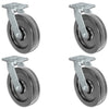 8 Inch x 2 Inch Swivel Caster Set - 4 Pack | 4000 lbs Total Capacity | Phenolic Wheel Heavy Duty CasterHQ