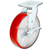 8 Inch x 2 Inch Tool Box Caster Kit - 4 Pack | 5000 lbs Total Capacity | Red Polyurethane Wheel CasterHQ