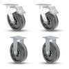 Heavy-Duty 8" x 2" Phenolic Caster Set - 4,000 Lbs Total Capacity for Industrial & Commercial Use CasterHQ