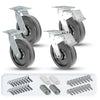 Heavy-Duty 8x2 Inch Caster Set - Total Lock & Swivel, 4,000 Lbs Capacity - Ideal for Industrial Use CasterHQ