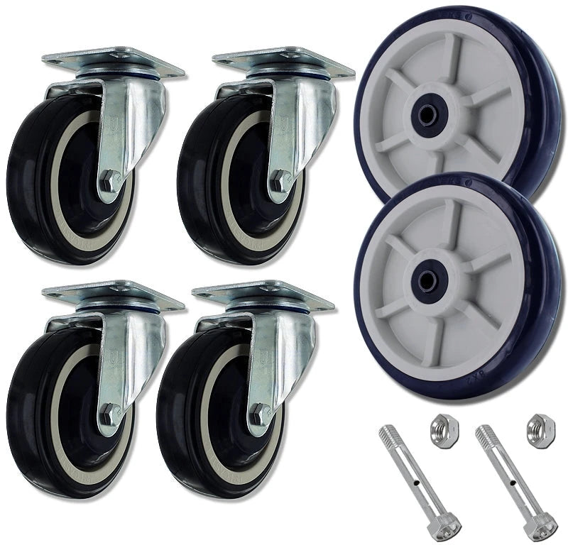 U-Boat Platform Truck Replacement Casters & Wheels & Axle Kit | 1,800 lbs capacity per set CasterHQ