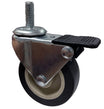 2-1/2" Polyurethane Threaded Stem Side Lock Caster – 100 lb | CasterHQ