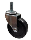 2-1/2" Hard Rubber Threaded Stem Caster 3/8"-16 x 1" – 100 lb | CasterHQ