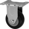 3" X 1.25" Black Polyurethane on Polyolefin Wheel - Rigid Caster CasterHQ