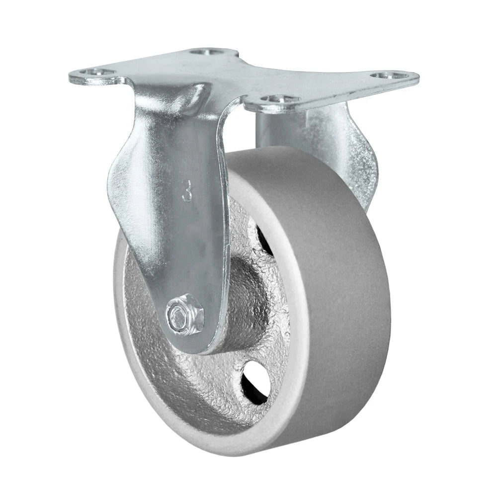 3" X 1.25" Light Duty Semi-Steel Wheel - Rigid Caster - 300 lb capacity per caster CasterHQ