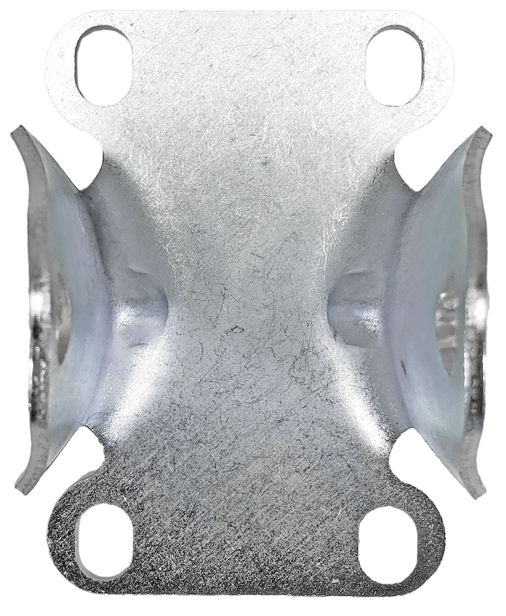 3-1/2" x 1-1/4" Rigid Caster Frame - 2-3/8" x 3-5/8" Mounting Plate - 350 lbs Capacity CasterHQ