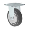 3-1/2" x 1-1/4" Rigid Caster | Gray Polyurethane on Polyolefin Core Wheel | 275 lbs Capacity | Plate Size: 3-1/8" x 4-1/8" CasterHQ