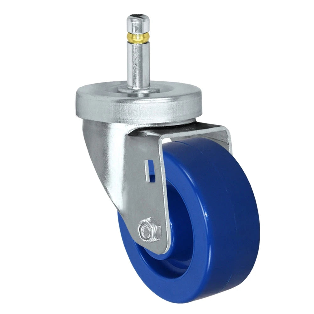 3" X 1-1/4"  Swivel Caster - Solid Polyurethane Wheel - 7/16" Grip Ring Stem Caster -  300 LBS Load Capacity CasterHQ
