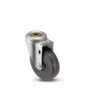 5" x 1-1/4" Hollow Kingpin Swivel Caster | Hard Rubber Wheel | 350 lbs Capacity CasterHQ