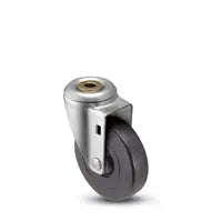 5" x 1-1/4" Hollow Kingpin Swivel Caster | Hard Rubber Wheel | 350 lbs Capacity -  | CasterHQ