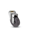5" x 1-1/4" Hollow Kingpin Swivel Caster | Hard Rubber Wheel | 350 lbs Capacity CasterHQ