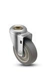 5" x 1-1/4" Hollow Kingpin Swivel Caster | Thermoplastic Rubber Wheel | 300 lbs Capacity CasterHQ