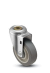 5" x 1-1/4" Hollow Kingpin Swivel Caster | Thermoplastic Rubber Wheel | 300 lbs Capacity CasterHQ