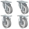5" X 1.25" Steel Wheel Caster Set of 4 - 2 Swivel & 2 Rigid Casters - 1,400 lbs Capacity Per Set CasterHQ