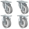 3" X 1.25" Steel Wheel Caster Set of 4 - 2 Swivel & 2 Rigid Casters - 1,400 lbs Capacity Per Set CasterHQ