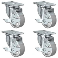 4" X 1.25" Steel Wheel Caster Set of 4 - All Locking Swivel Casters - 1,400 lbs Capacity Per Set CasterHQ