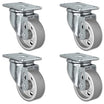 4" x 1.25" Semi-Steel Swivel Caster Set – 1,400 lb | CasterHQ