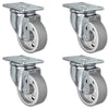 5" X 1.25" Steel Wheel Caster Set of 4 - All Swivel Casters - 1,400 lbs Capacity Per Set CasterHQ