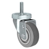 3-1/2" X 1-1/4" Gray Thermo Plastic Rubber Wheel, Threaded Stem Caster - 250 Lbs Capacity CasterHQ