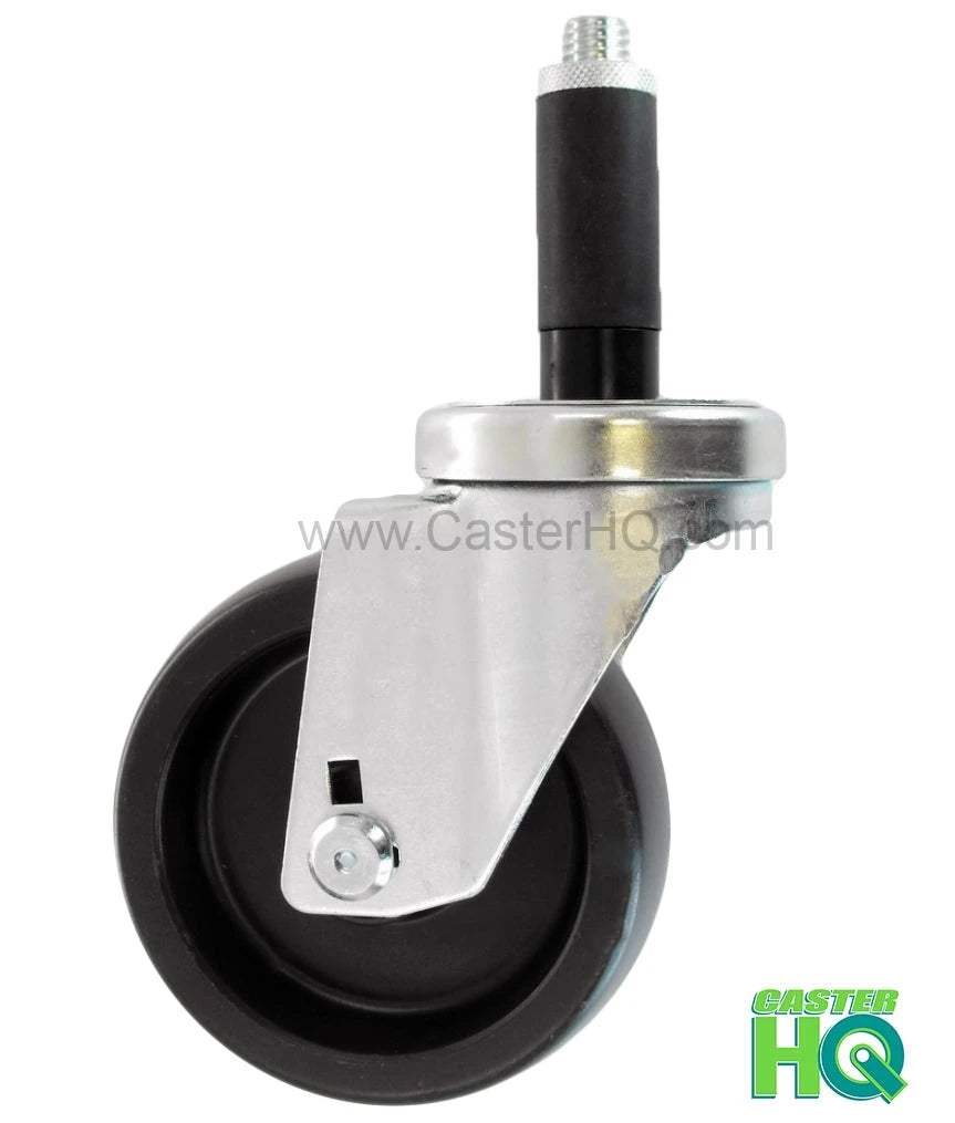 3" X 1-1/4" Swivel Caster | Polyolefin Wheel | 1" Expanding Stem | 300 Lbs Capacity CasterHQ
