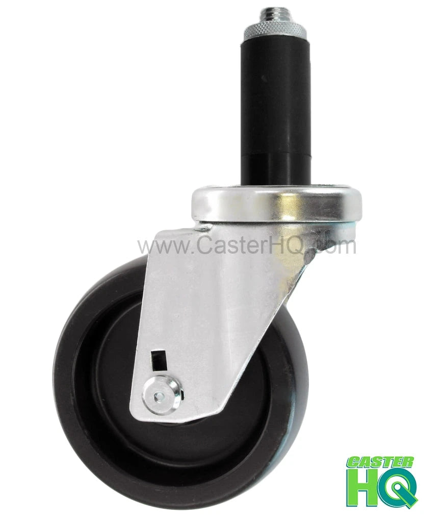 3" X 1-1/4" Swivel Caster | Polyolefin Wheel | 1-1/8" Expanding Stem | 300 Lbs Capacity CasterHQ