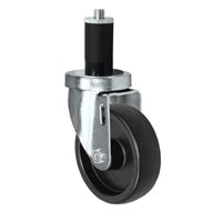 4" X 1-1/4" Swivel Caster | Polyolefin Wheel | 1-1/8" Expanding Stem | 300 Lbs Capacity CasterHQ