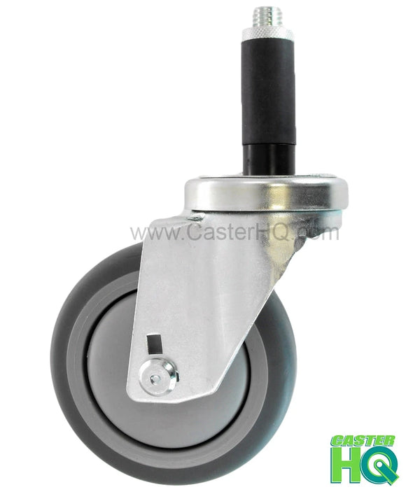 3" X 1-1/4" Swivel Caster | Gray Thermo Plastic Rubber Wheel | 1 Expanding Stem | 250 Lbs Capacity CasterHQ