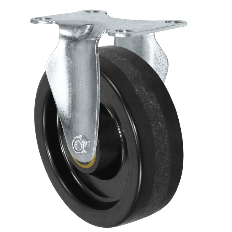 4" x 1-1/4" Phenolic Rigid Caster – 350 lb | 3-1/8" x 4-1/8" Plate | CasterHQ