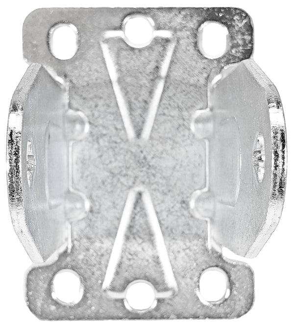 4" x 1.25" Semi-Steel Rigid Caster – 300 lb | Top Plate 2-1/2" x 3-5/8" | CasterHQ