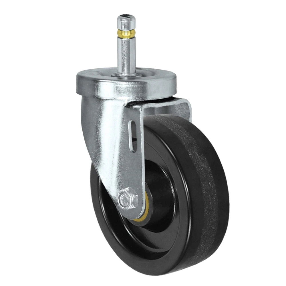 4" X 1-1/4" Phenolic Wheel - Swivel Caster - 7/16" x 1-3/8"  Grip Ring Stem Caster -  350 LBS Load Capacity CasterHQ
