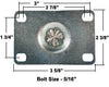 4 Inch x 1.25 Inch Light Duty Phenolic Swivel Caster - 350 lbs Capacity | Plate Mount CasterHQ