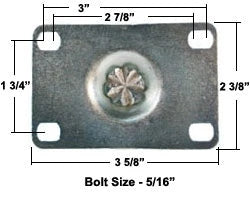 4 Inch x 1.25 Inch Light Duty Phenolic Swivel Caster - 350 lbs Capacity | Plate Mount CasterHQ