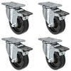 5" X 1.25" Light Duty Phenolic Wheel - 4 Front Locking Swivel Casters - Set of 4 - 1,400 lbs cap per set of 4 CasterHQ